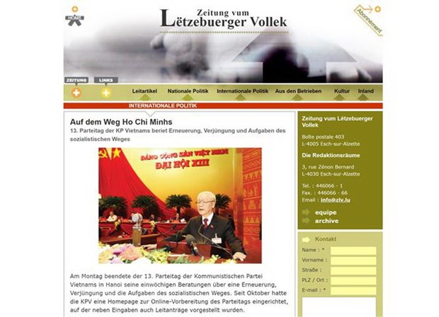 Un historien allemand souligne l’importance du 13e Congrès du PCV pour le mouvement communiste